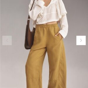 Pilcro barrel linen pants size small